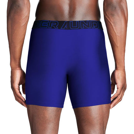 Under Armour Men's Tech 6-inch Boxerjock 2-Pack Boxer Briefs, Royal Solid-Core Pack of 3, XXL