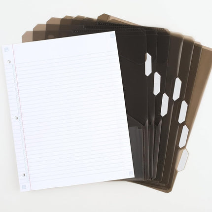 Cahier rechargeable Five Star Flex + application d'étude, papier ligné, anneaux TechLock de 3,8 cm, pochettes, onglets et intercalaires, capacité de 300 feuilles, vert algue (29324AQ8)