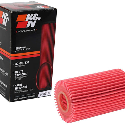 K&N Premium Oil Filter: Designed to Protect your Engine: Fits Select 2005-2020 LEXUS/TOYOTA/FORD (LC500, LX570, GS F, RC F, IS F, Camry, Land Cruiser, Sequoia, Tundra, Escape), HP-7018