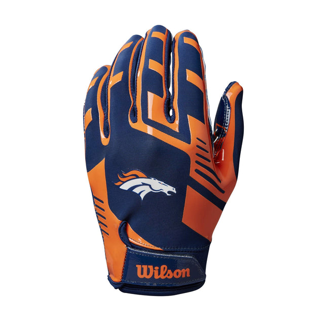 Wilson NFL Stretch Fit Football Gloves - Youth, Denver Broncos