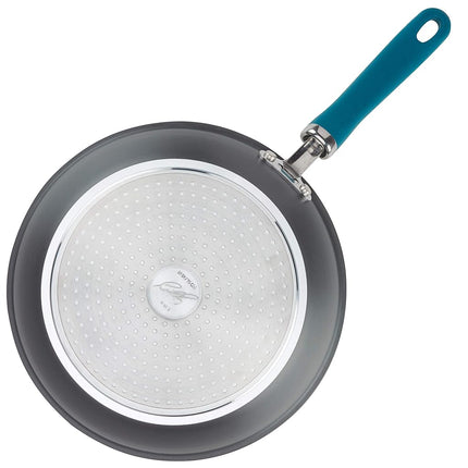 Rachael Ray Create Delicious Deep Hard Anodized Nonstick Frying Pan/Fry Pan/Hard Anodized Skillet - 10.25 Inch, Gray