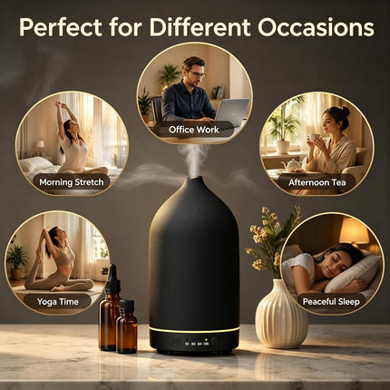 Gooamp Ceramic Essential Oil Diffuser for Home 200ML Humidifier