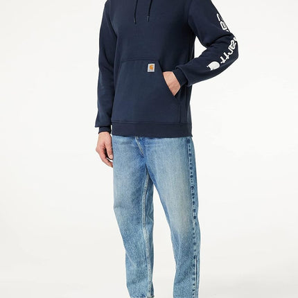 Carhartt Men's Hooded Sweatshirt with Medium Arm (Regular and Large and Large Sizes) - Blue - 4X-Large High