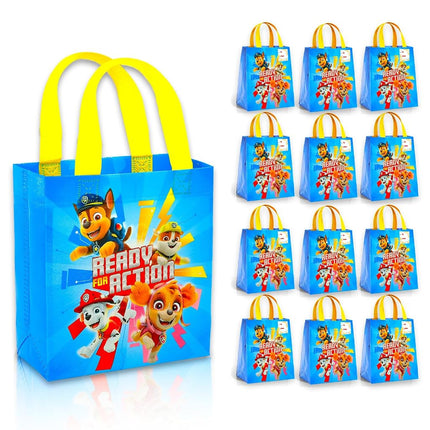 Paw Patrol Party Favor Bags Set � 12 Pack of 8" Paw Patrol Party Goodie Bags for Kids Bulk Reusable Mini Totes | Paw Patrol Birthday Party Supplies