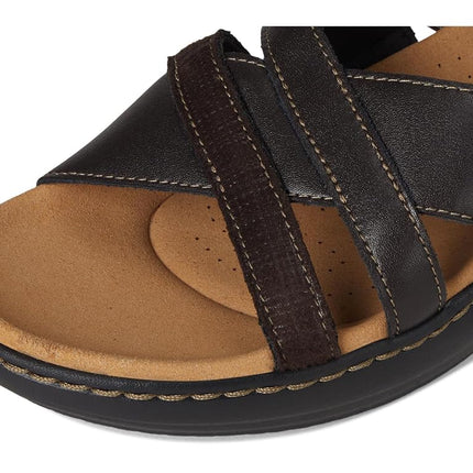 Clarks Women's Merliah Holly Slide Sandal, Dark Brown Leather, 9 UK