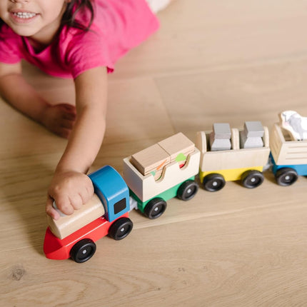 MELARQT Melissa & Doug Wooden Farm Train Toy Set (E-Commerce Packaging)