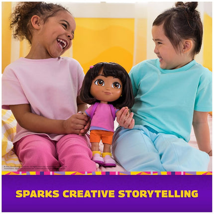 Dora, Sing & Explore Dora Doll with Music, Sound Effects, Bilingual Phrases, Doll Clothes & Accessories, Kids Toys for Girls & Boys Ages 3 and Up
