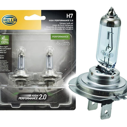 HELLA H7 2.0TB High Performance Bulb, 12V, 55W, 2 