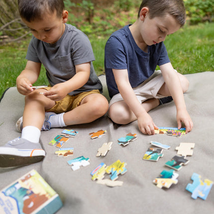 Melissa & Doug Lote de 2 rompecabezas de 24 piezas de los Parques Nacionales Yellowstone y Gran Cañón para niños y niñas de 3 años en adelante