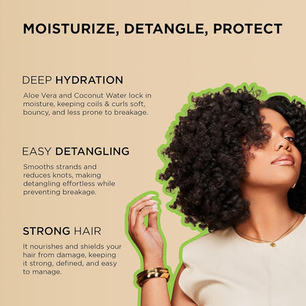 African Pride Moisture Miracle Aloe & Coconut Water, Detangle & Condition Pre- Shampoo 12 oz