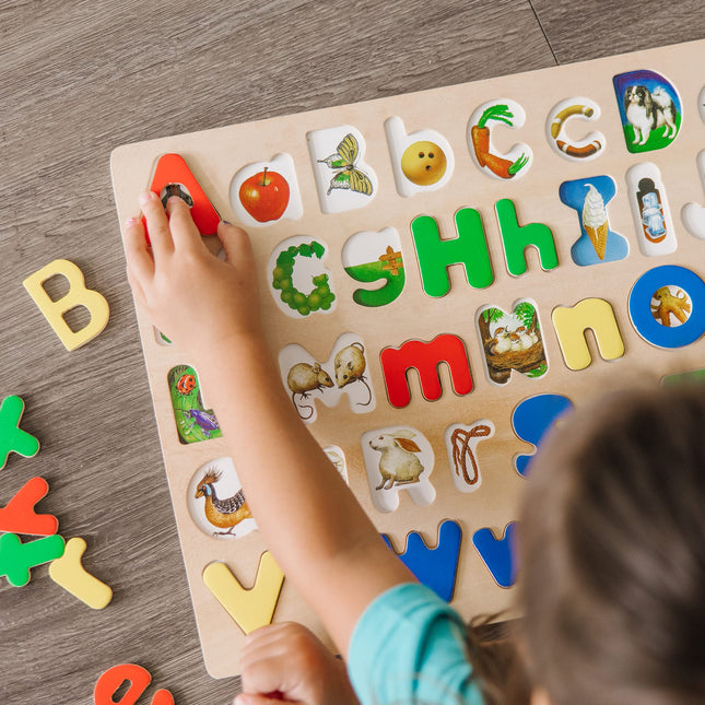 Upper & Lower Case Alphabet Letters Wooden Puzzle (E-Commerce Packaging)