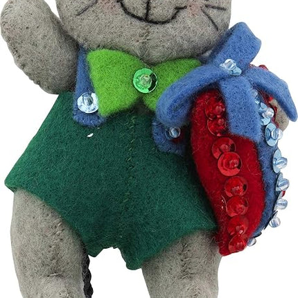 Bucilla 89288E Felt Applique Christmas Ornament Kit, Night Before Christmas, Set of 6
