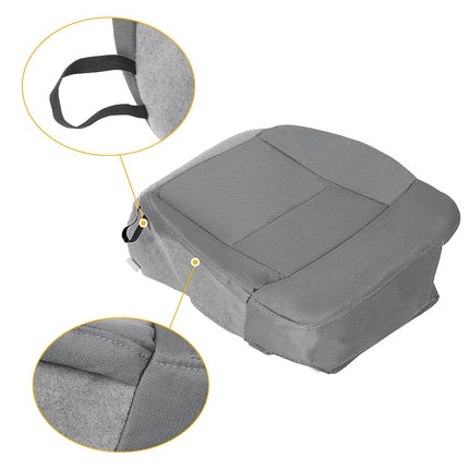 ECOTRIC Funda de asiento de tela inferior del lado del conductor delantero izquierdo gris compatible con Ford F-150 F150 STX XL 2004-2008