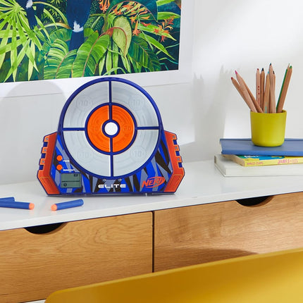 Nerf Elite Strike and Score Digital Target - Target Board with Lights, Sounds, and Adjustable Stand