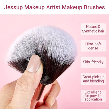 Jessup Makeup Brushes Set Professional 25pcs Natural Face & Eye Brush T155