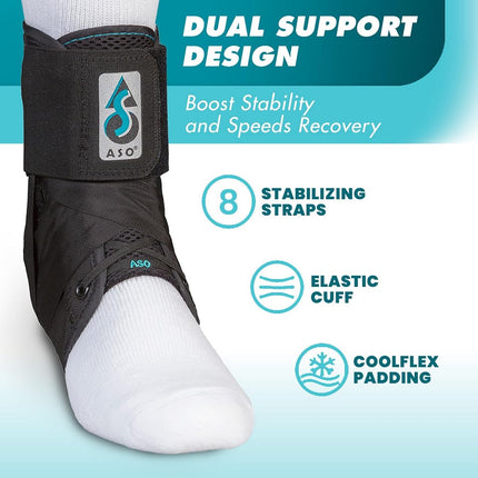 Med Spec 264015 ASO Ankle Stabilizing Orthosis - Black - Large