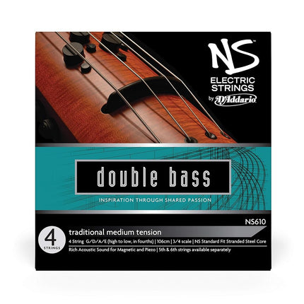 D'Addario NS Electric 3/4 Scale Medium Tension Traditional Bass String Set