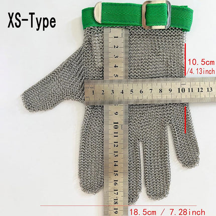 JZD stainless steel gloves, level A9 cutting resistant gloves, 304 stainless steel wire, metal mesh, kitchen cutting res (5 Finger, XL(Piece of 1)(Orange))