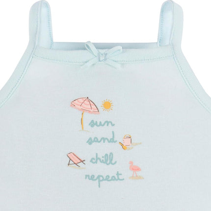 Gerber Baby Girls Multi-pack Sleeveless Onesies Bodysuit, Pink Flamingo, 12 Months