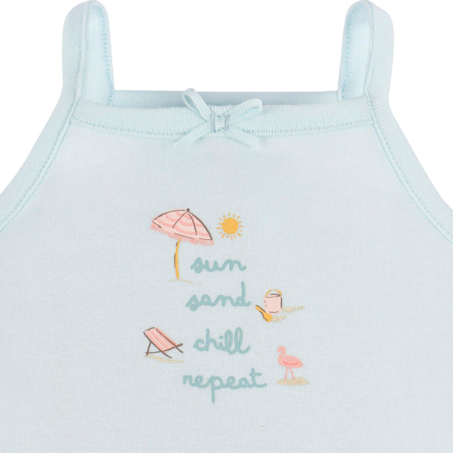 Gerber Baby Girls Multi-pack Sleeveless Onesies Bodysuit, Pink Flamingo, 12 Months
