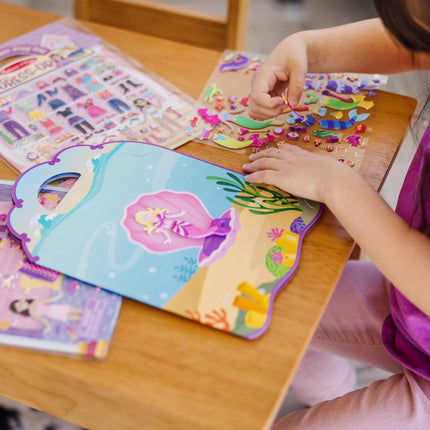 Libros de actividades con pegatinas hinchadas de Melissa & Doug: Disfraces, Princesas, Sirenas - 208 pegatinas reutilizables