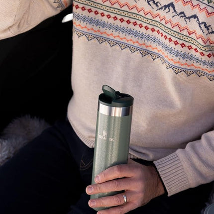 Stanley AeroLight Transit Bottle 20 oz Locking Drink Through Lid Leak Resistant Water Bottle or Coffee Travel Mug Lightweight Insulated Stainless Steel BPA-Free Cream