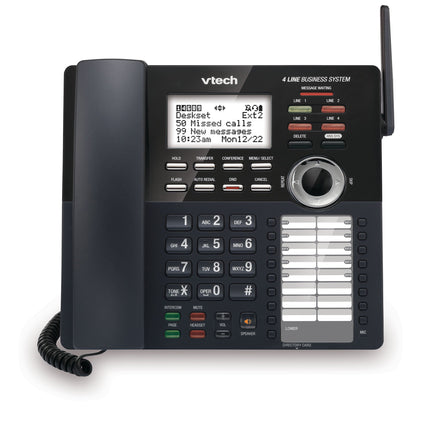 Teléfono de extensión VTech AM18247 para sistema de pequeña empresa VTech AM18447, negro