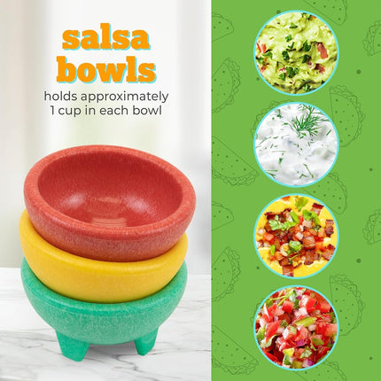 Nostalgia Taco Tuesday Kit Includes Tortilla Warmer, 3 Salsa Bowls, 4-Set Shell Holders, Mortar & Pestle
