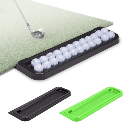 GoSports All-Weather Golf Ball Tray - 24 Ball Capacity - Compatible with All Hitting Mats - Black