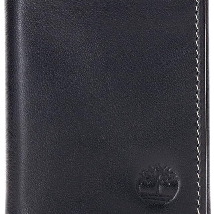 Timberland mens Leather Trifold With Id Window Tri Fold Wallet, Black (Cloudy), One Size UK