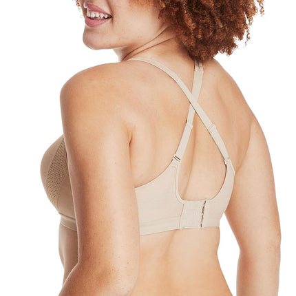 Hanes Women's X-Temp Wireless Cooling Mesh, Full-Coverage, Convertible T-Shirt Bra, Opaque, Nude, S
