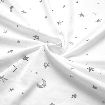 American Baby Company 2 Pack Fitted Pack and Play Sheet 39x27",GY Star & WT