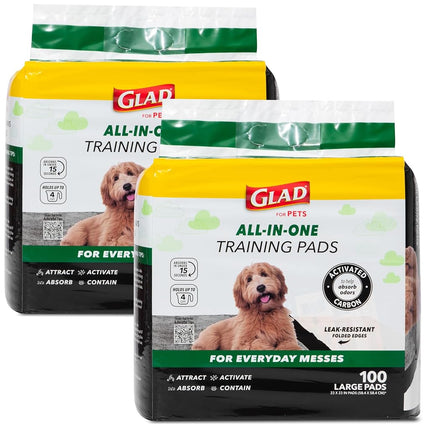Glad for Pets Black Charcoal Puppy Pads, 100 Count