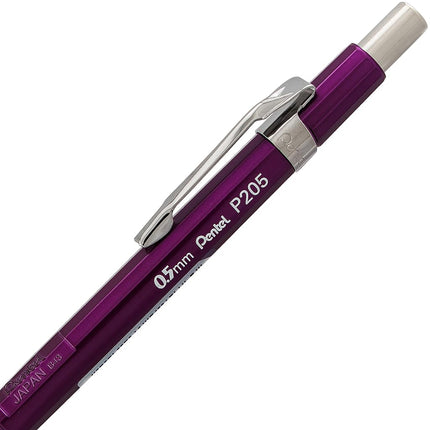 Pentel Sharp Mechanical Pencil, (0.5mm), Metallic Purple Barrel, Box of 12 (P205MV)