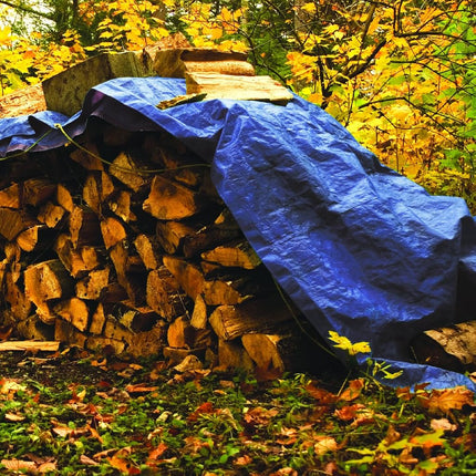 PERFORMANCE TOOL Tarp for Camping and Weather Protection, Polyethylene (PE), Blue, 10 x 20 Feet