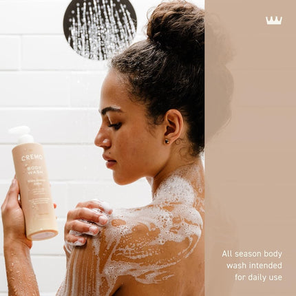 Cremo White Jasmine Amber Skin Shower Gel for Women with Notes of White Jasmine, Red Currant and Sweet Amber, 16 oz