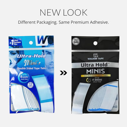 Ultra Hold Mini Tabs - Durable Double Sided Hair Wig Tape - Long Lasting Water & Heat Resistant - 72 Tabs per Pack
