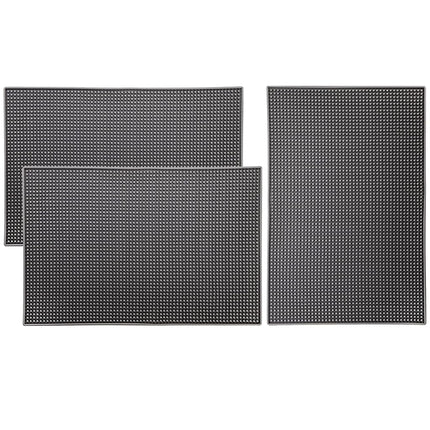 Tebery 3 Pack Rubber Bar Mat 18 x 12, Thick Durabl