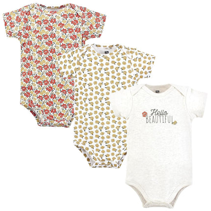 Hudson Baby Unisex Baby Cotton Bodysuits, Hello Beautiful, Preemie