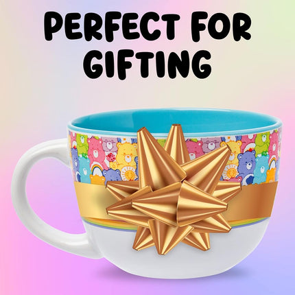 Silver Buffalo Care Bears Pattern Ceramic Soup Mug, 24 Ounces