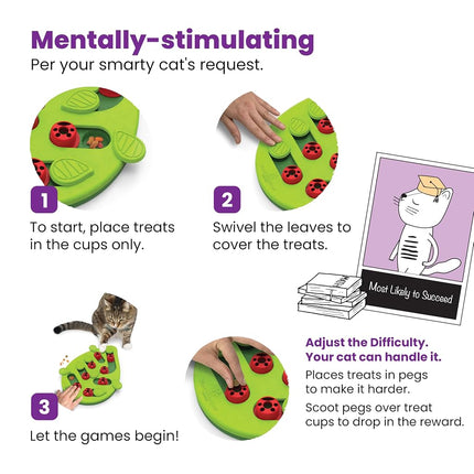 Petstages Nina Ottosson by Buggin' Out Puzzle & Play - Interactive Cat Treat Puzzle