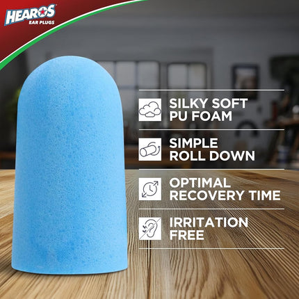 HEAROS Xtreme Protection Series Ear Plugs, Blue, 28 Pair