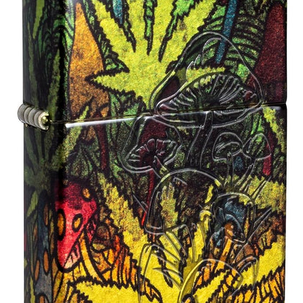 Zippo Fungi Fusion Design 540 Tumbled Brass Pocket