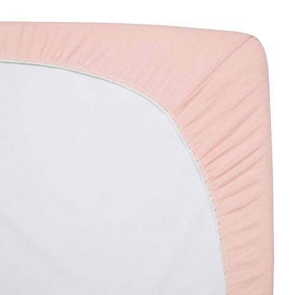 American Baby Printed 100% Natural Blush Cotton Jersey Knit Fitted Sheet, Playard, Blush, Soft Breathable, for Girls, 27 x 39 Inch (Pack of 1)