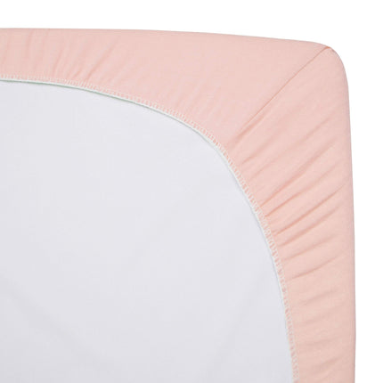 American Baby Company Supreme 100% Natural Cotton Jersey Knit Fitted Crib Sheet for Standard Crib and Toddler Mattresses, Blush Pink, Soft Breathable, for Girls