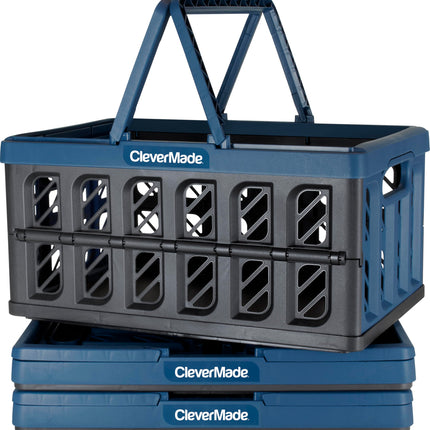 CleverMade 16L Collapsible Reusable Plastic Grocer