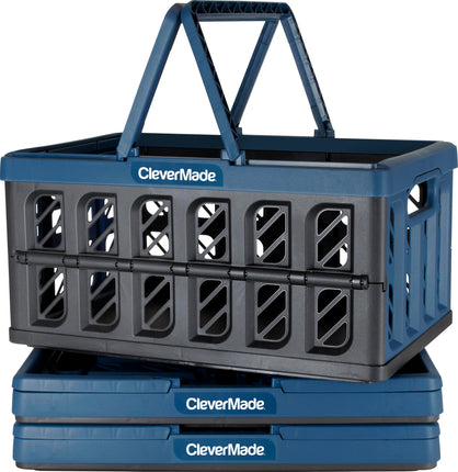 CleverMade 16L Collapsible Reusable Plastic Grocer
