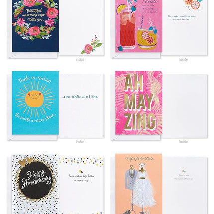 UK Greetings Multipack of 40 All Occasion Cards for Him/Her/Friend - Cheerful Designs with Keepsake Box