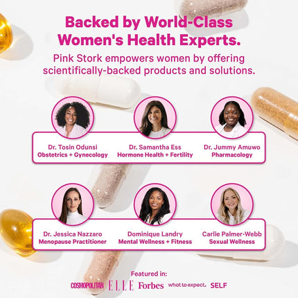 Pink Stork Total Lactation Probiotic: Nursing Probiotic for Women + 10 Billion CFU for Immune Health + Digestion + Gut Health + Breastfeeding + Colic Relief for Newborns, Women-Owned, 30 Capsules