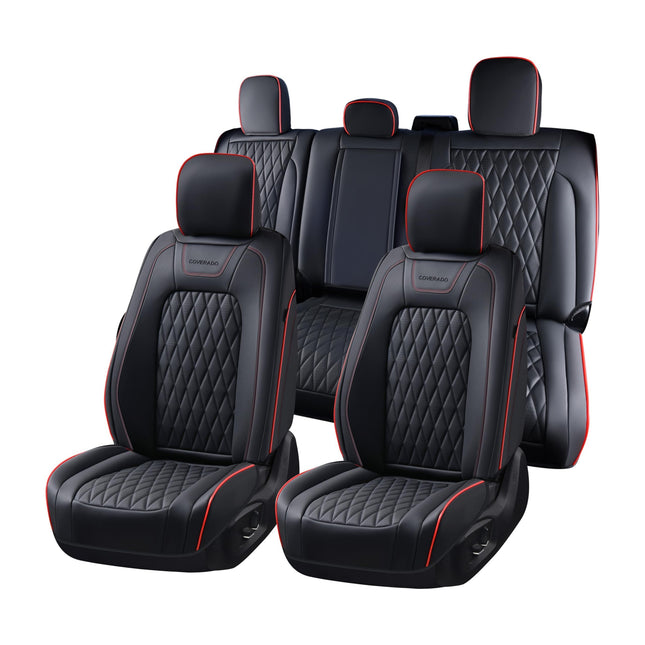 Coverado Leather Seat Covers Full Set for Ford F15